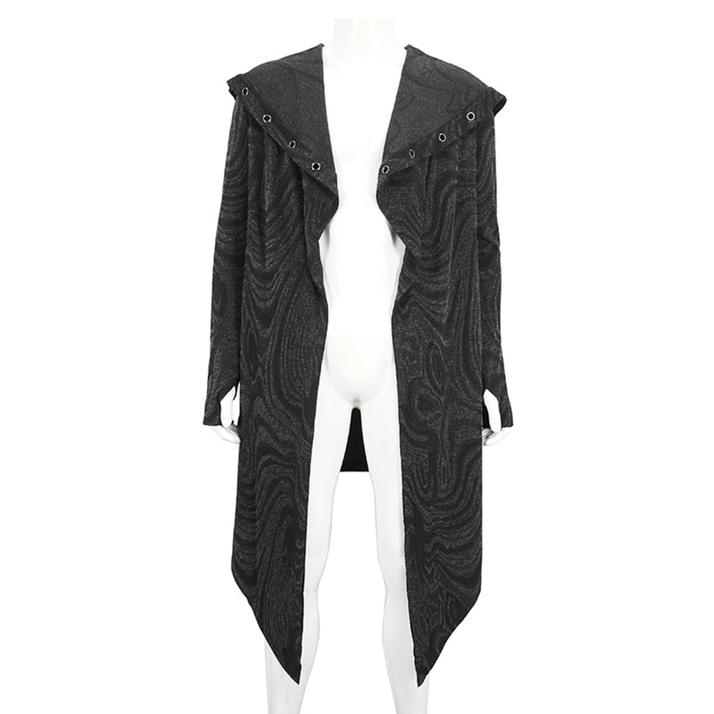 Goth Black Cardigan Sweater